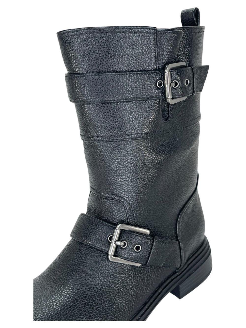 Naturalizer Latoya Black Pebbled Faux Leather Mid Calf Womens Boots Size 9W - Picture 9 of 12
